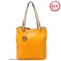 michael kors jet set pebbled leer medium geel bakken Portemonnee Prijs 15m44411